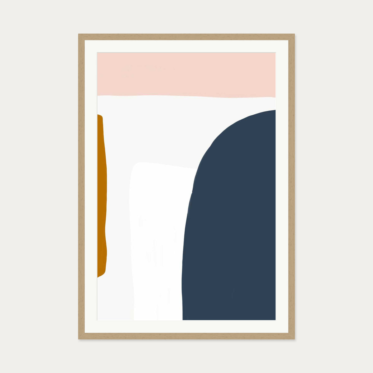 Organic Design Art Print — 70 x 100 cm — Oak Frame