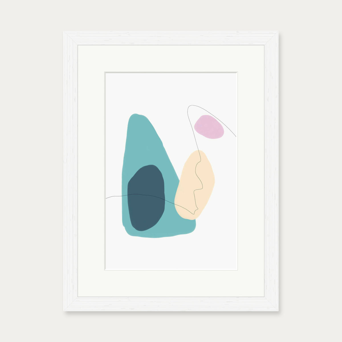Organic Illustration Art Print — 30 x 40 cm — White Frame