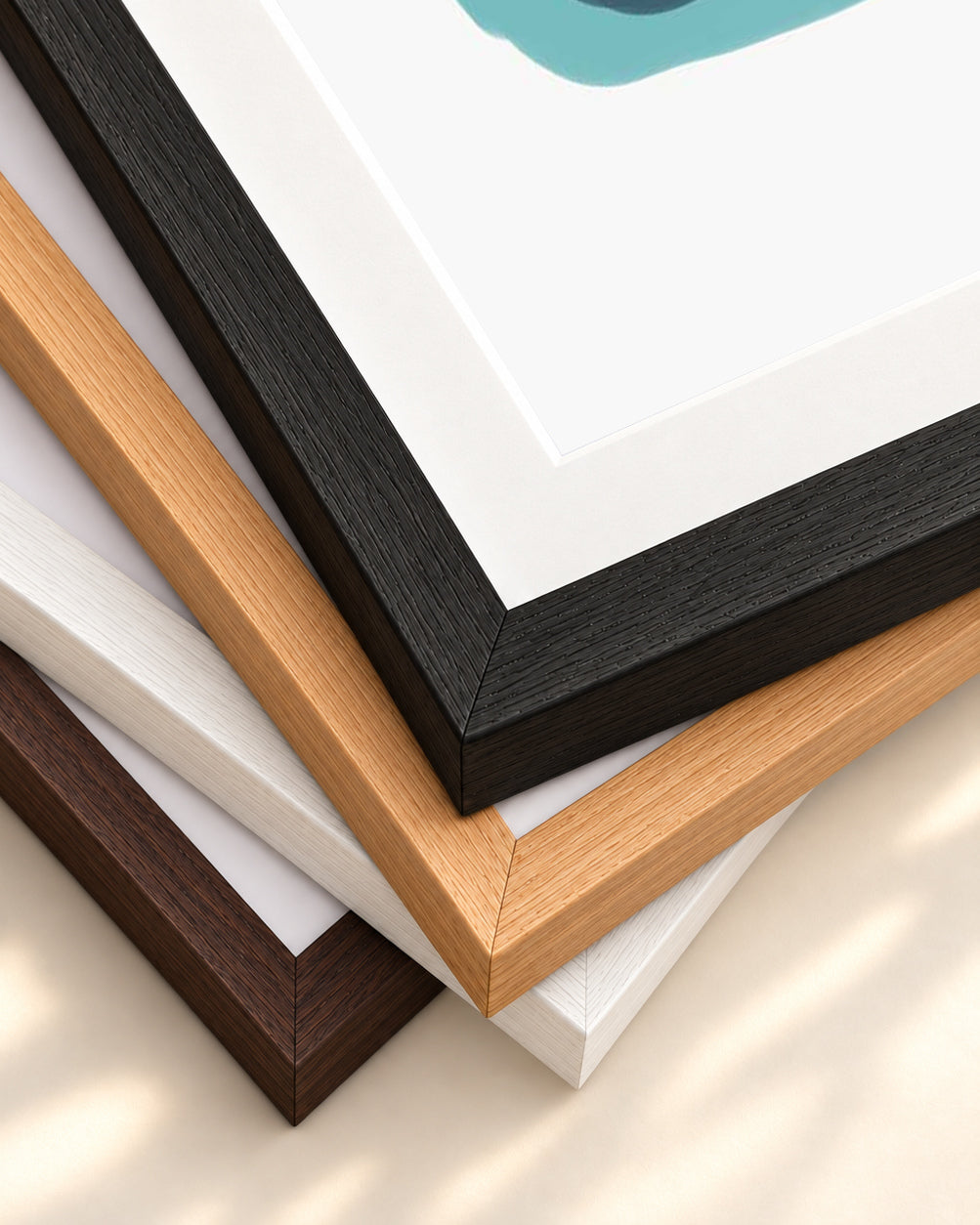 Organic Illustration Art Print — framed print corner with 5 cm mount and bevel