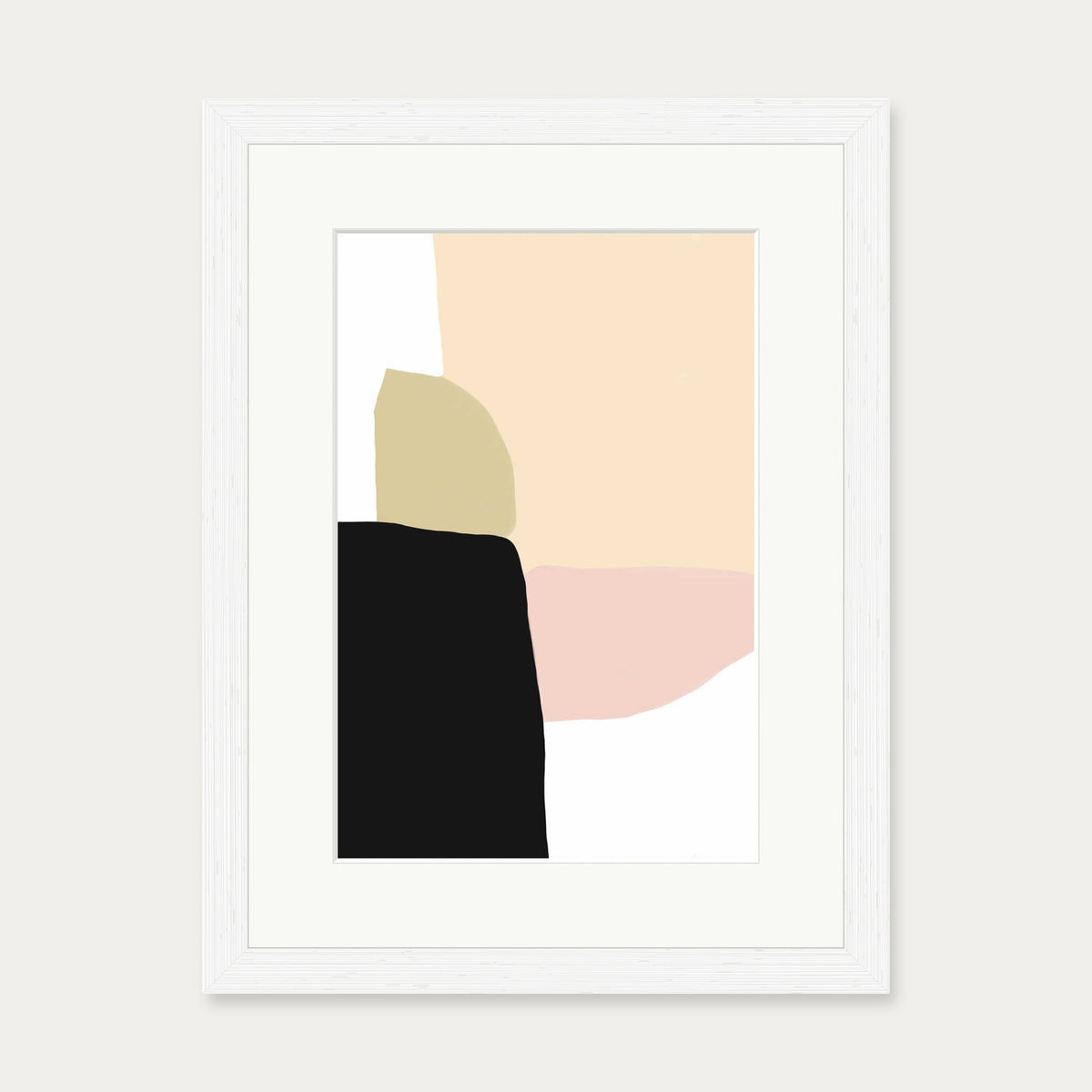 Organic Pastel Stack Art Print — 30 x 40 cm — White Frame