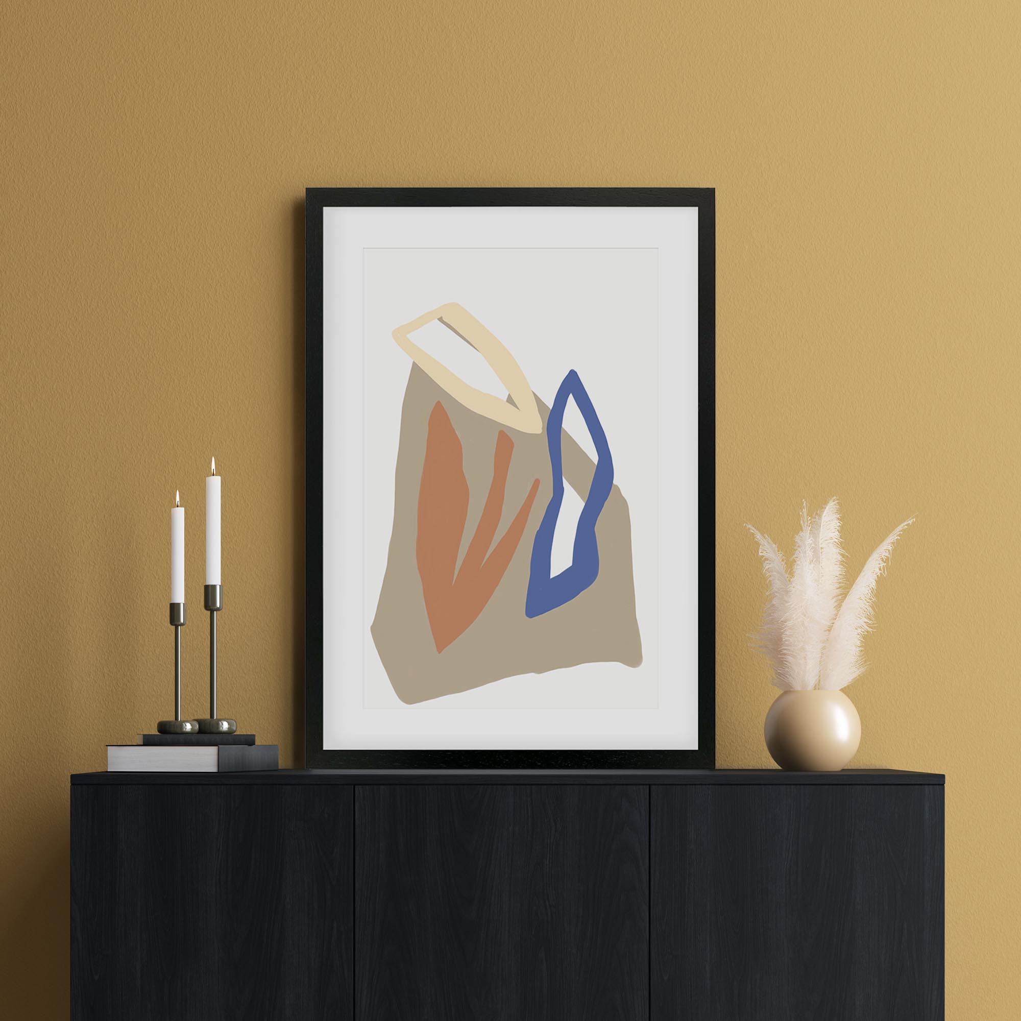 Organic Botanical Shapes Framed Art