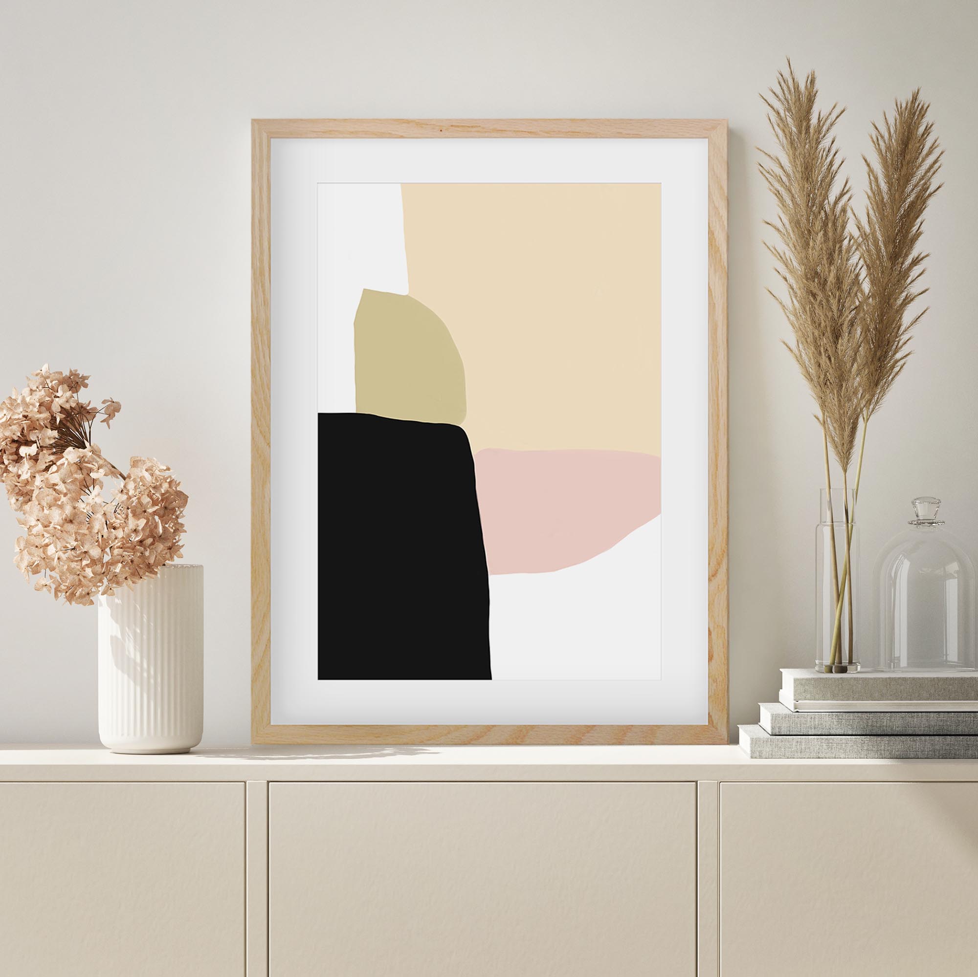 Organic Pastel Stack Framed Art
