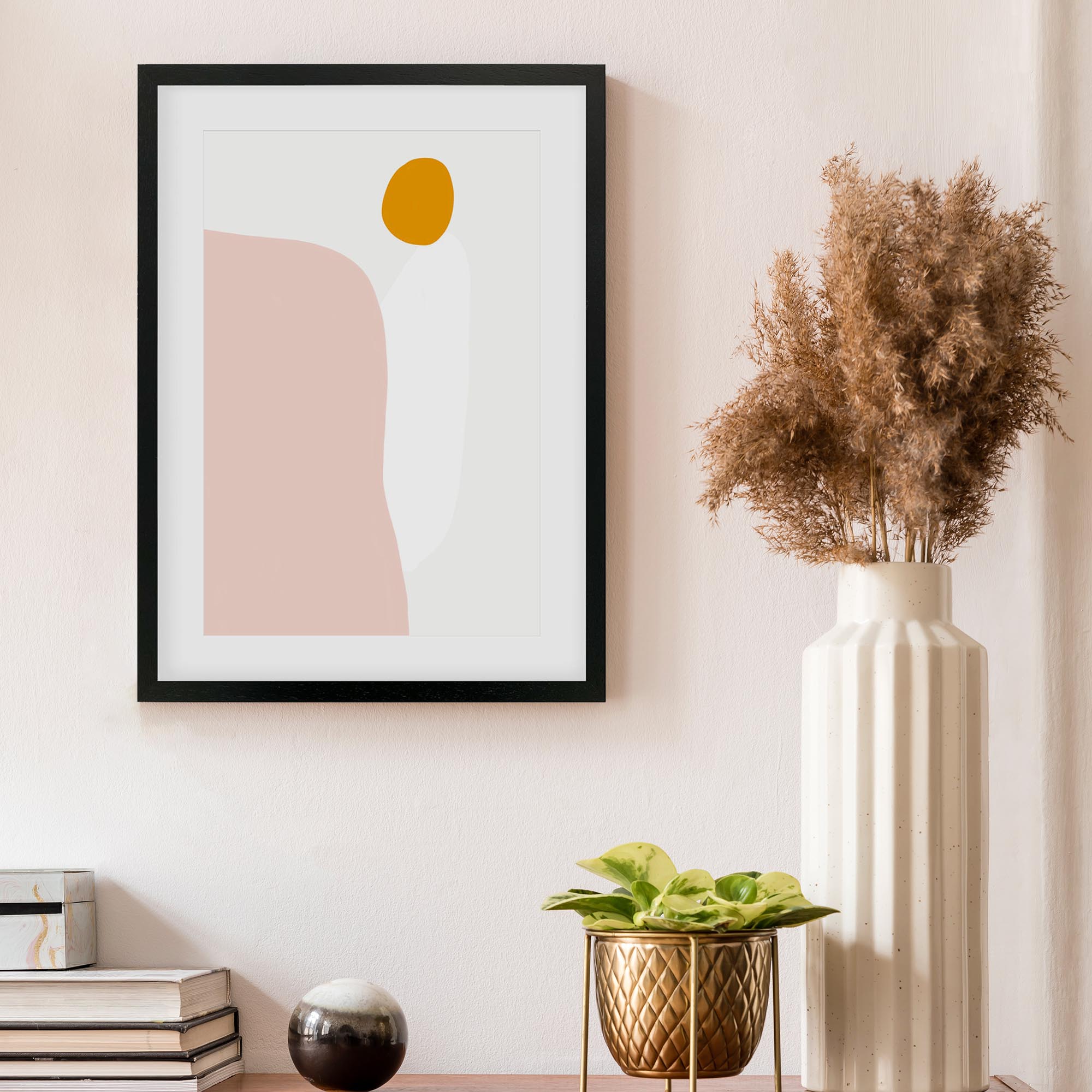 Gouache Organic Shapes Framed Art