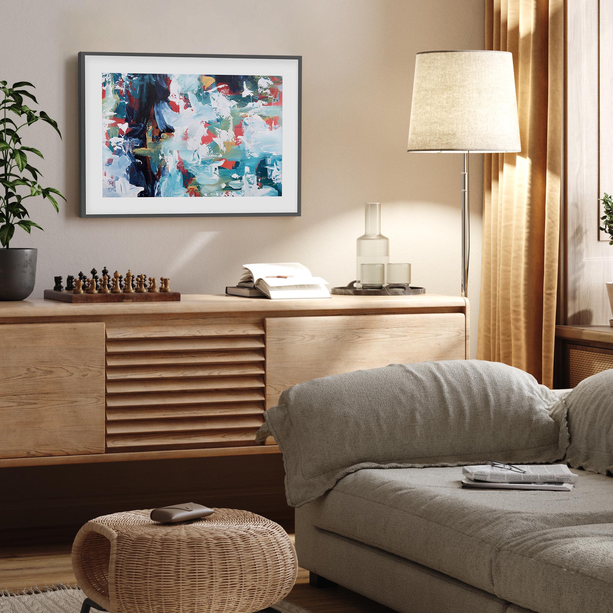 Abstract 232 Framed Art