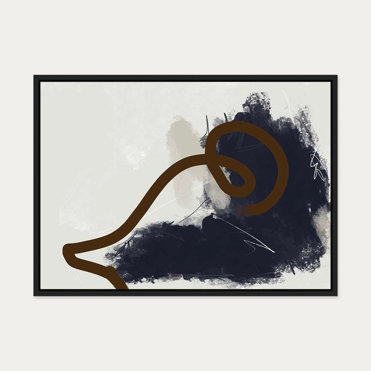 Over The Curve Canvas Art — 50 x 70 cm — Black Frame