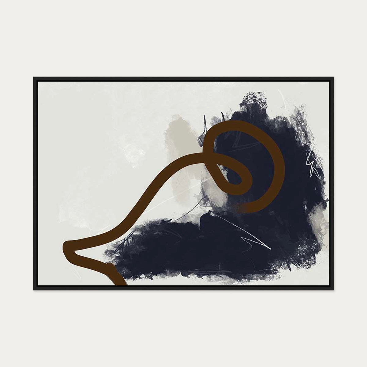 Over The Curve Canvas Art — 70 x 100 cm — Black Frame