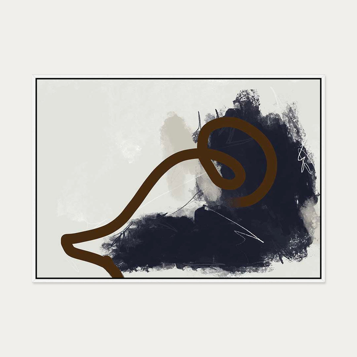 Over The Curve Canvas Art — 70 x 100 cm — White Frame