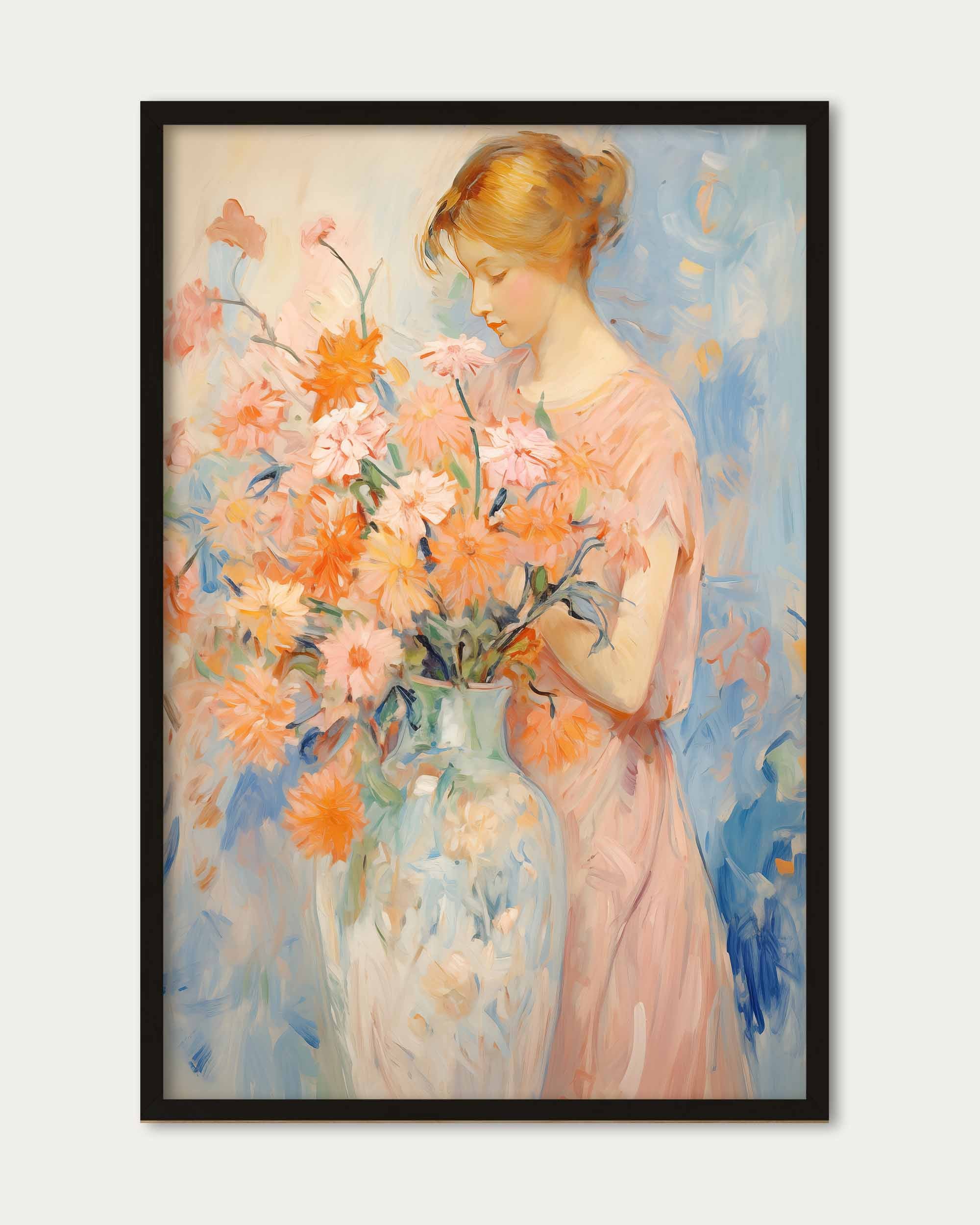 Arranging Flowers Wall Art Print