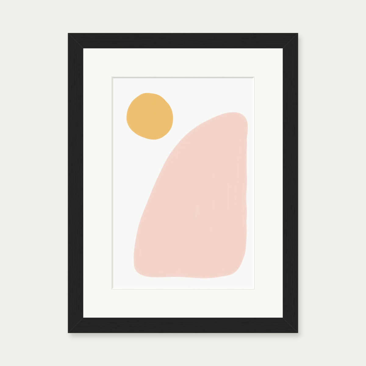 Pale Sunrise Art Print — 30 x 40 cm — Black Frame