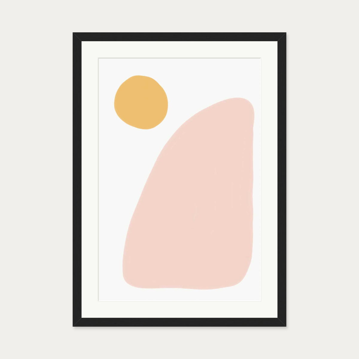 Pale Sunrise Art Print — 50 x 70 cm — Black Frame