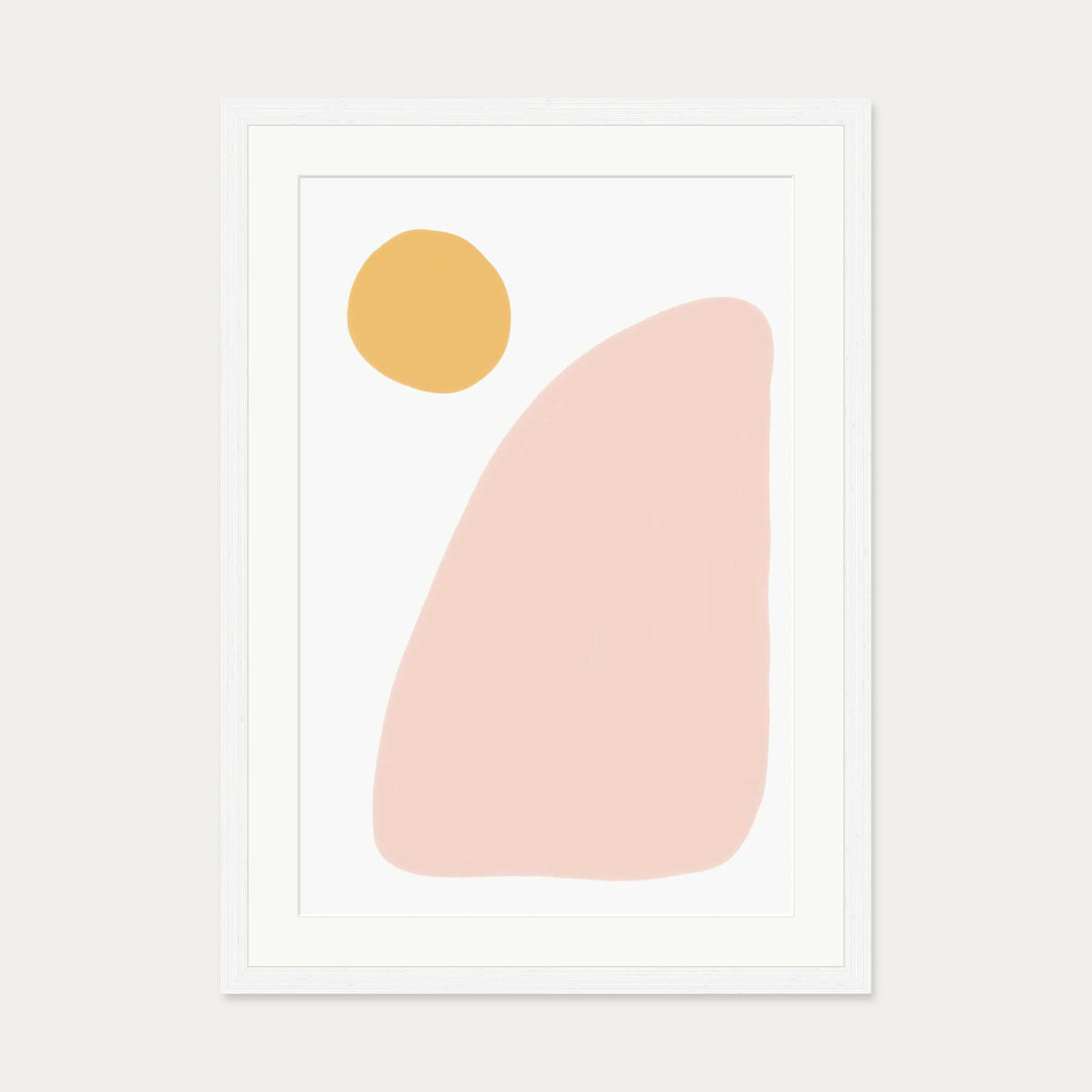 Pale Sunrise Art Print — 50 x 70 cm — White Frame