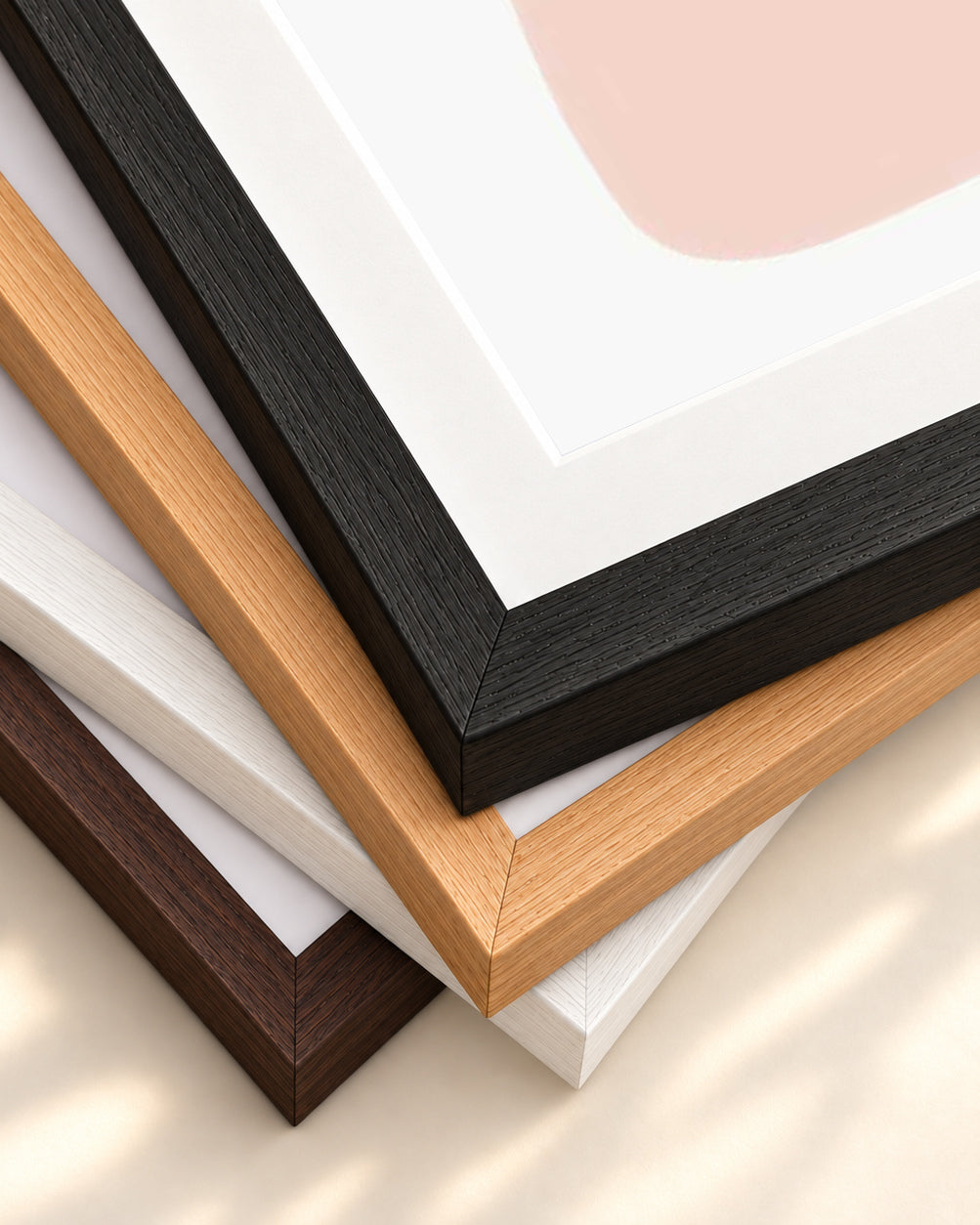 Pale Sunrise Art Print — framed print corner with 5 cm mount and bevel