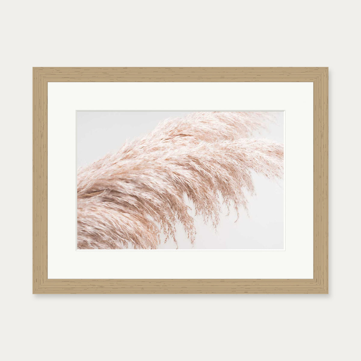 Pampass II Wall Art Print — 30 x 40 cm — Oak Frame