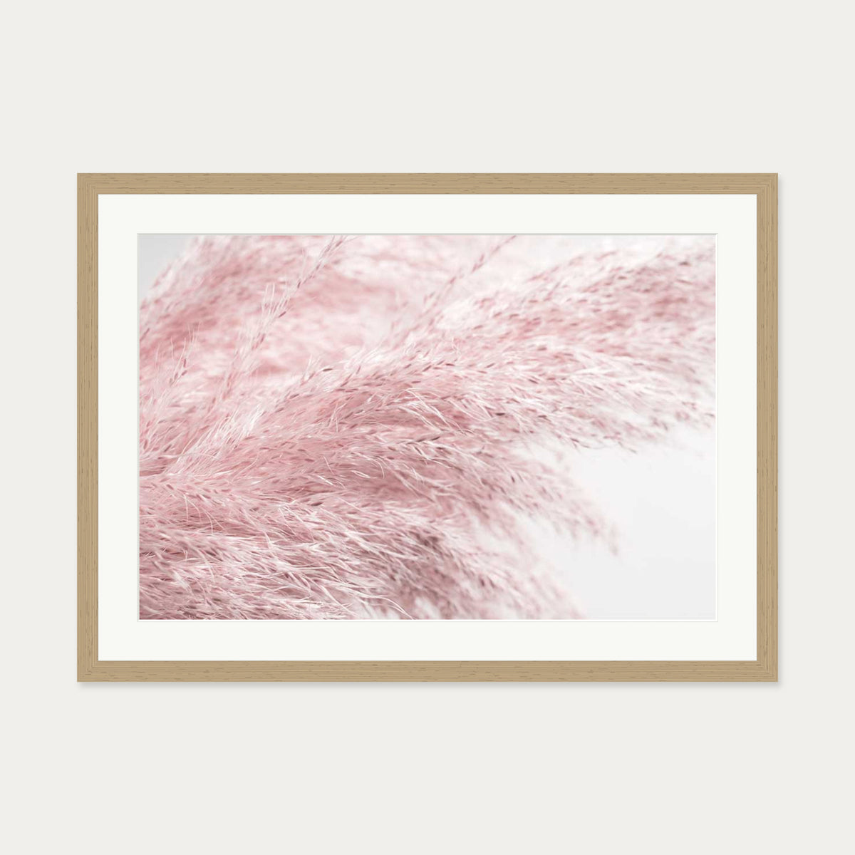 Pampass III Wall Art Print — 50 x 70 cm — Oak Frame