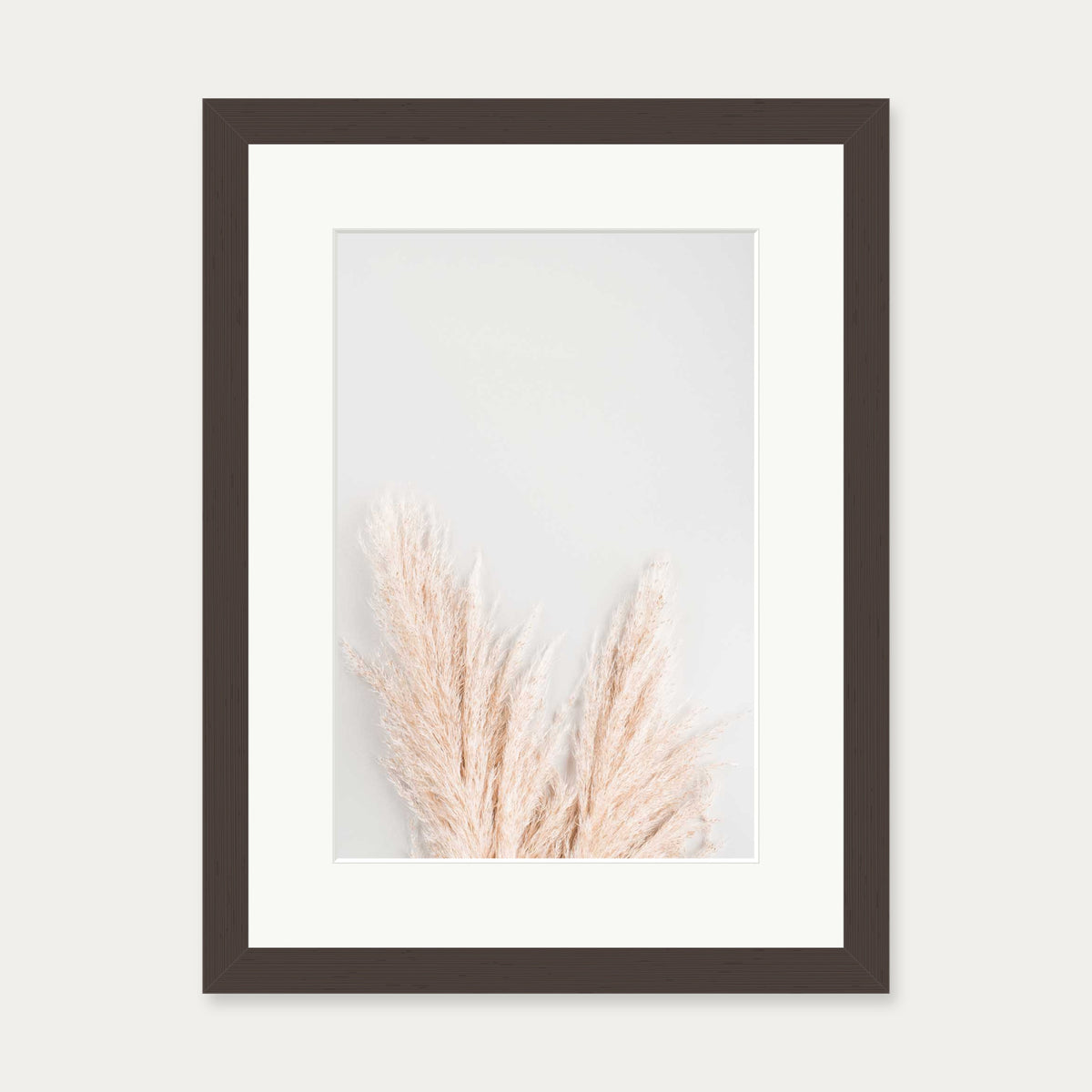 Pampass Wall Art Print — 30 x 40 cm — Brown Frame
