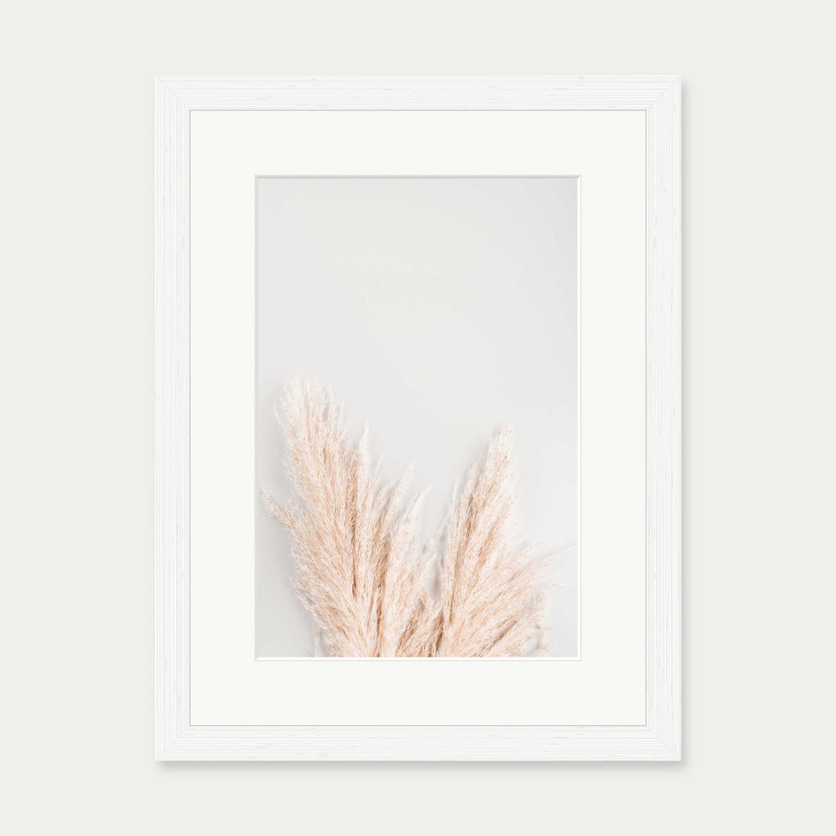 Pampass Wall Art Print — 30 x 40 cm — White Frame