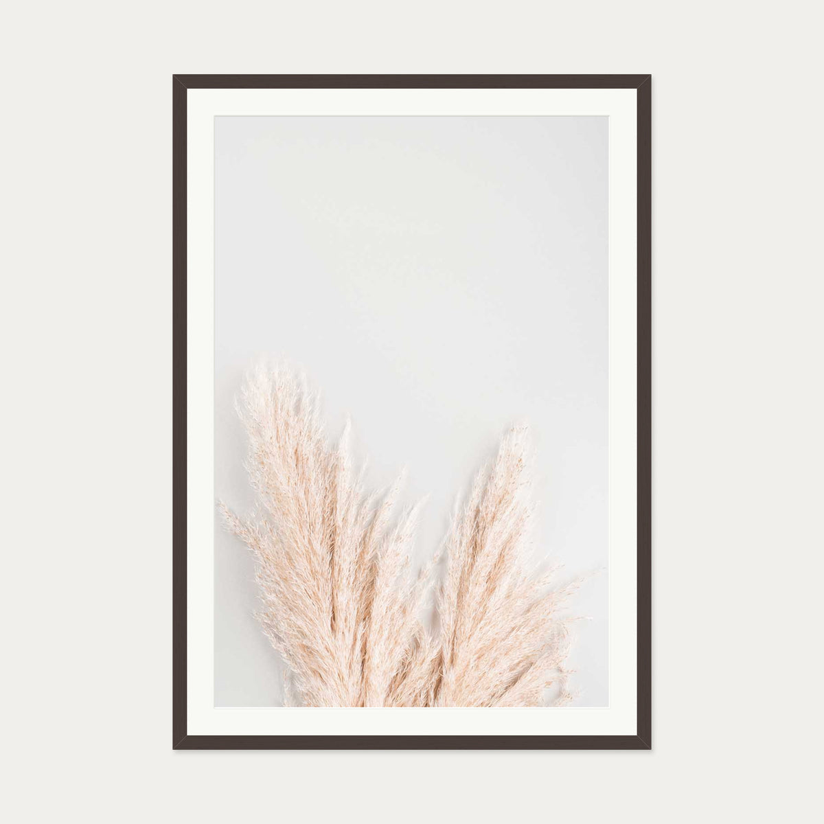 Pampass Wall Art Print — 70 x 100 cm — Brown Frame