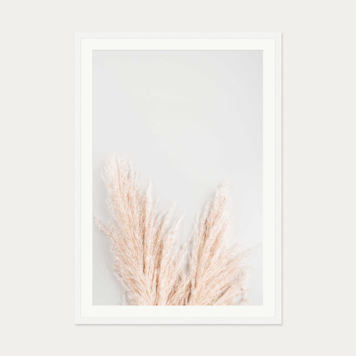 Pampass Wall Art Print — 70 x 100 cm — White Frame