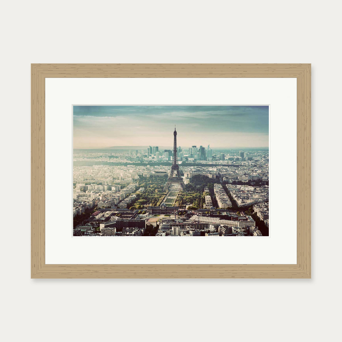 Paris City Poster — 30 x 40 cm — Oak Frame