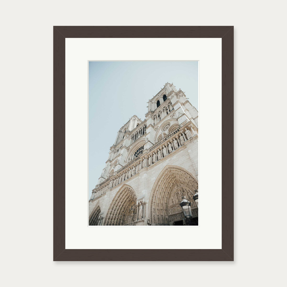 Parisian Architecture Art Print — 30 x 40 cm — Brown Frame