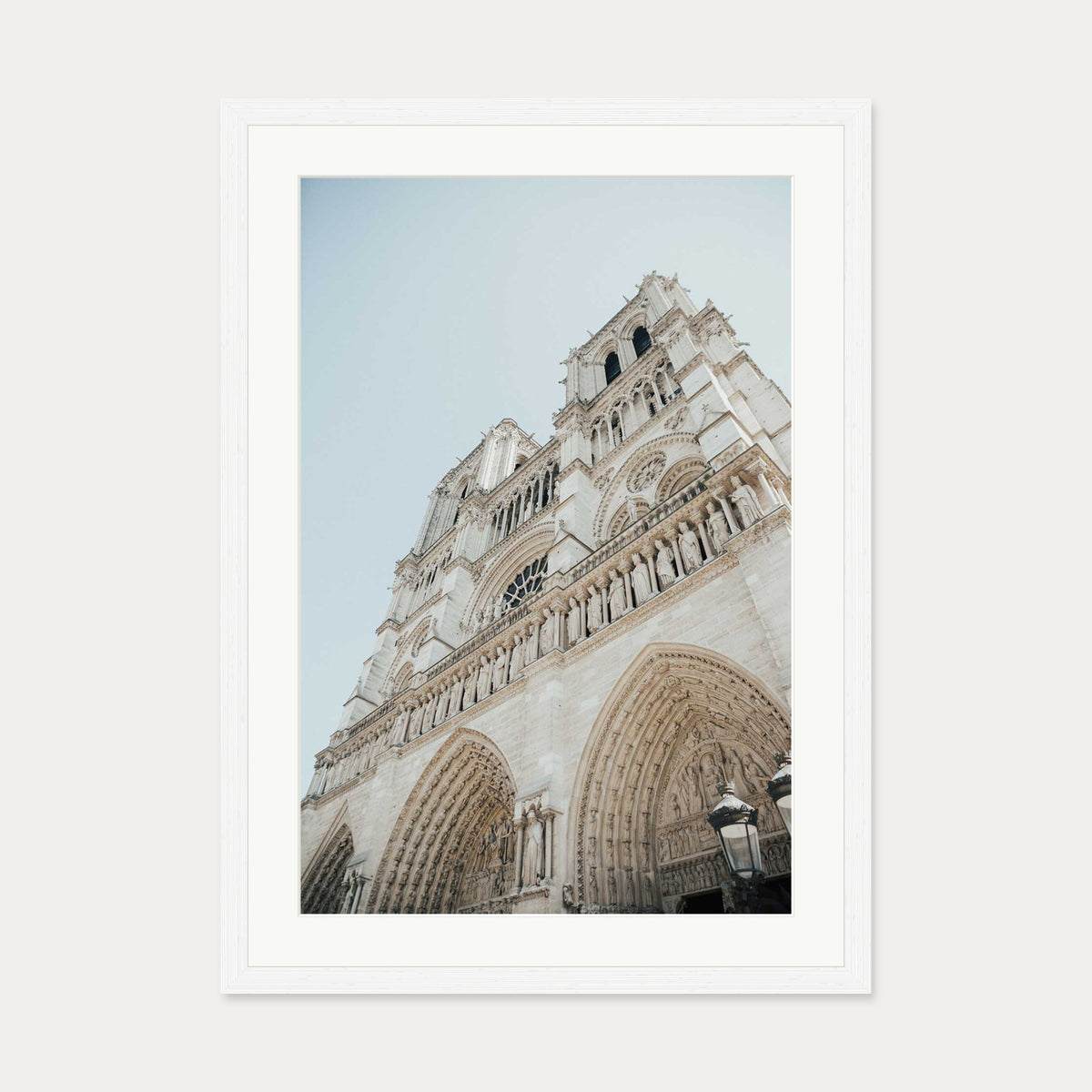 Parisian Architecture Art Print — 50 x 70 cm — White Frame