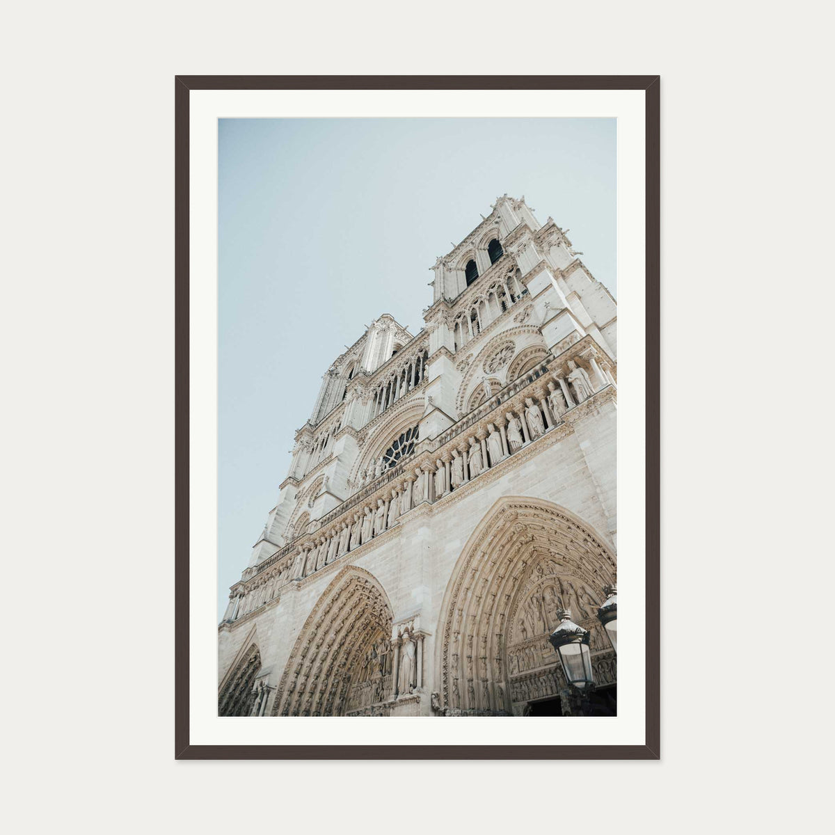 Parisian Architecture Art Print — 70 x 100 cm — Brown Frame