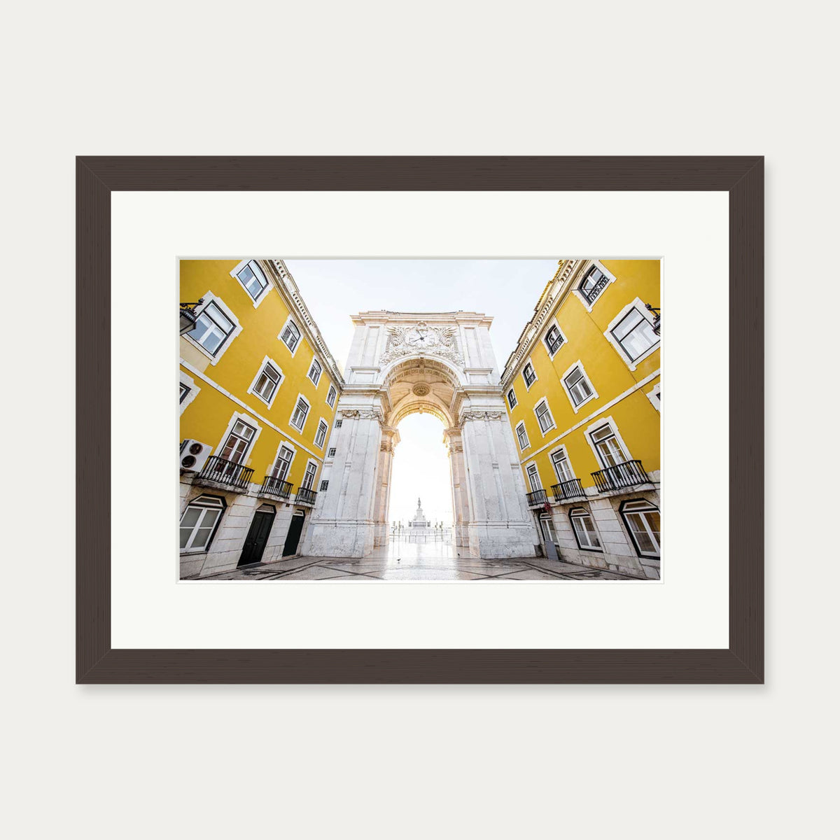 Parisian Architecture Wall Art Print — 30 x 40 cm — Brown Frame
