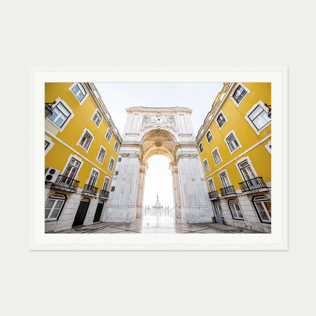 Parisian Architecture Wall Art Print — 70 x 100 cm — White Frame