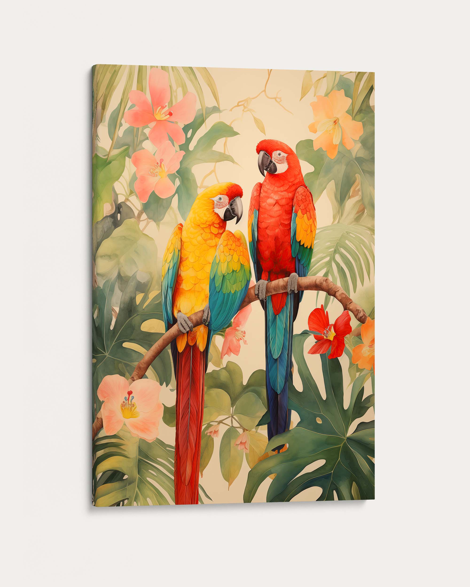 Forest Parrots Wall Art Print