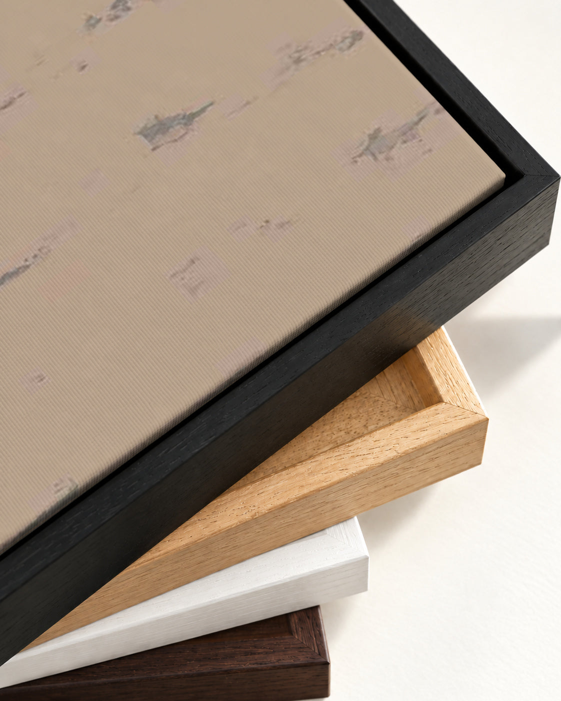 Pastel Skies Canvas Art — framed canvas corner and wrapped canvas detail