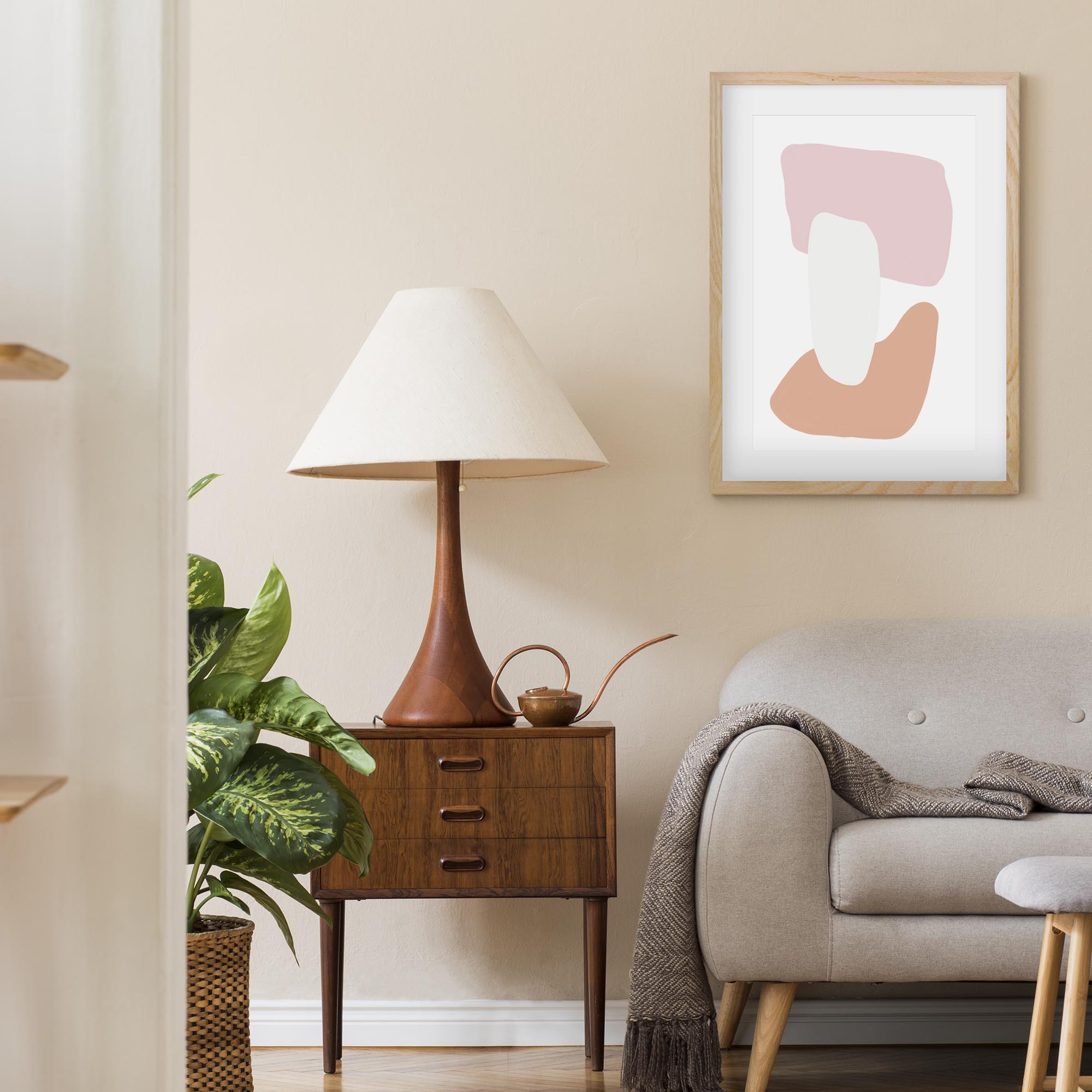 Trio Of Shapes Framed Art