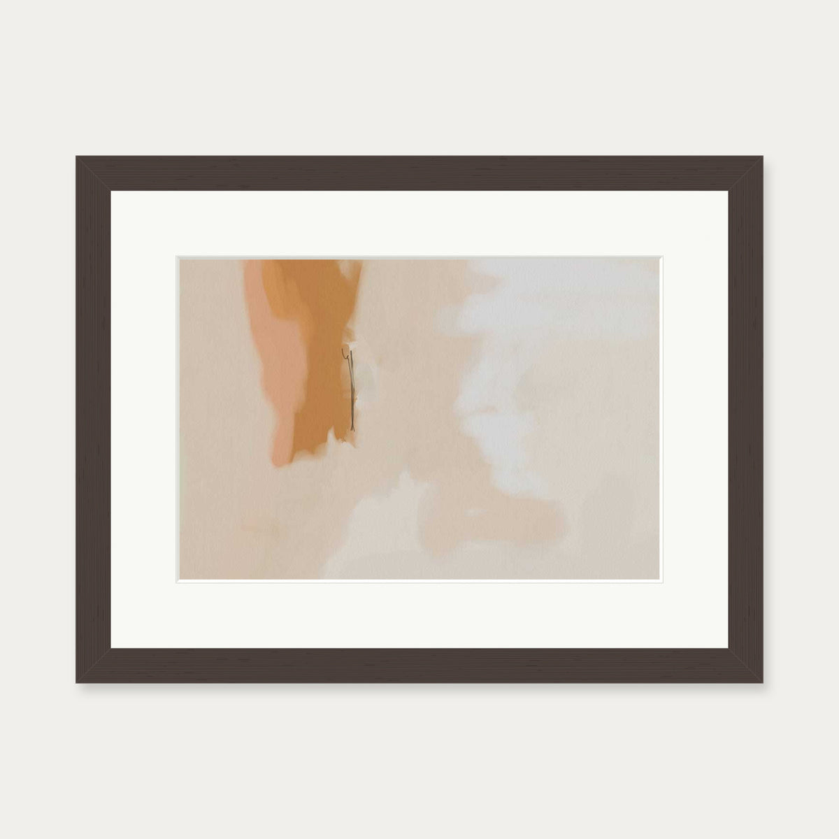 Peach Haze Art Print — 30 x 40 cm — Brown Frame