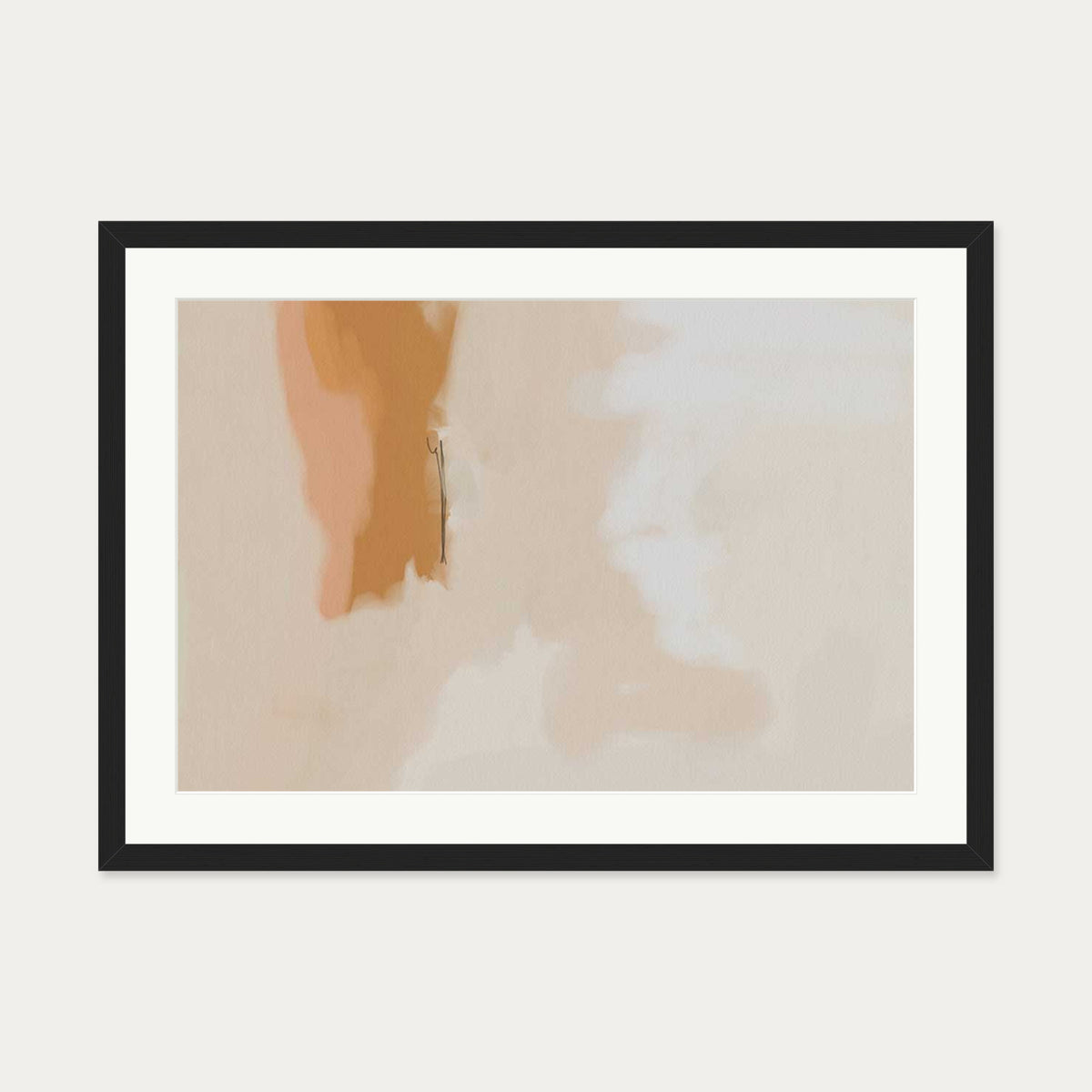 Peach Haze Art Print — 50 x 70 cm — Black Frame
