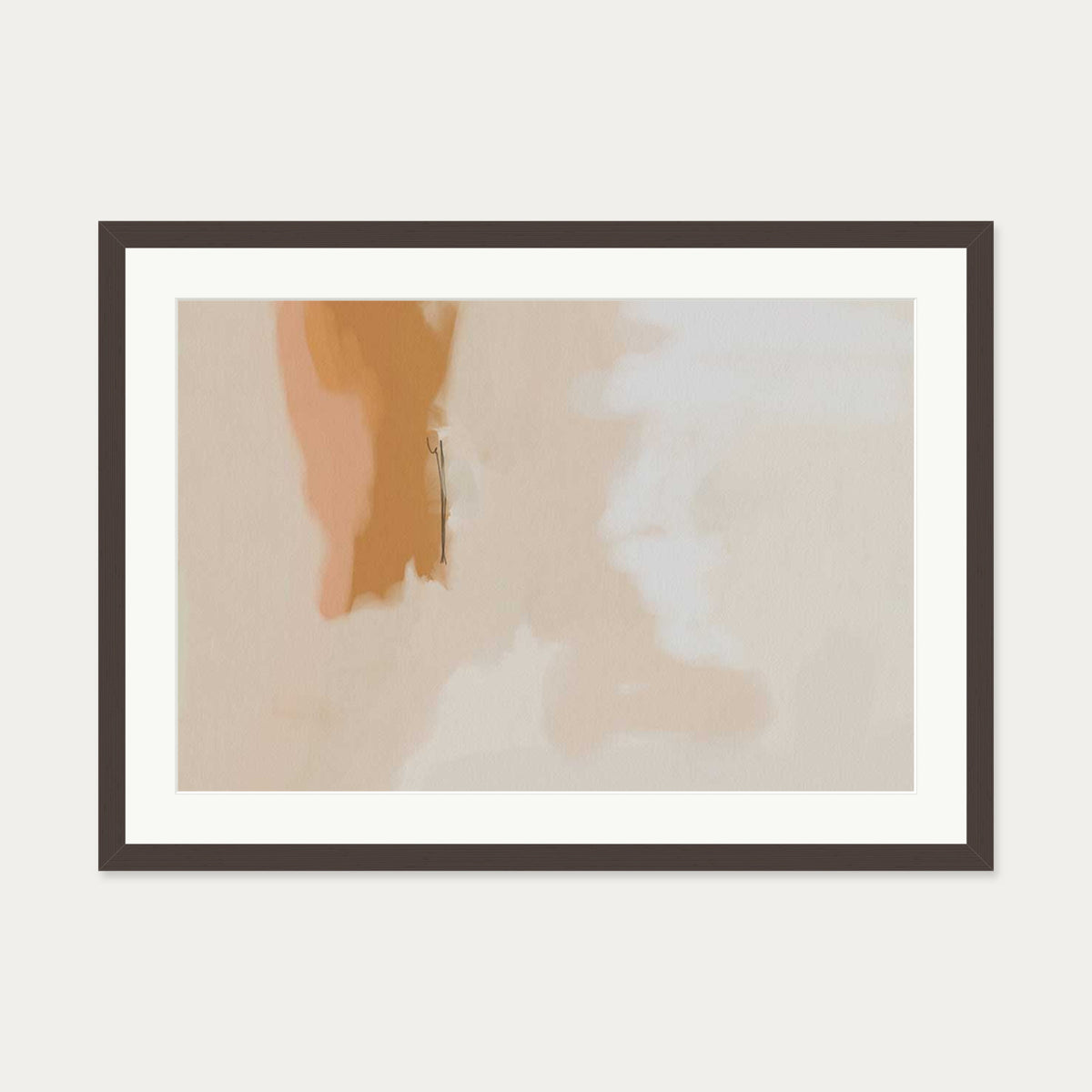 Peach Haze Art Print — 50 x 70 cm — Brown Frame