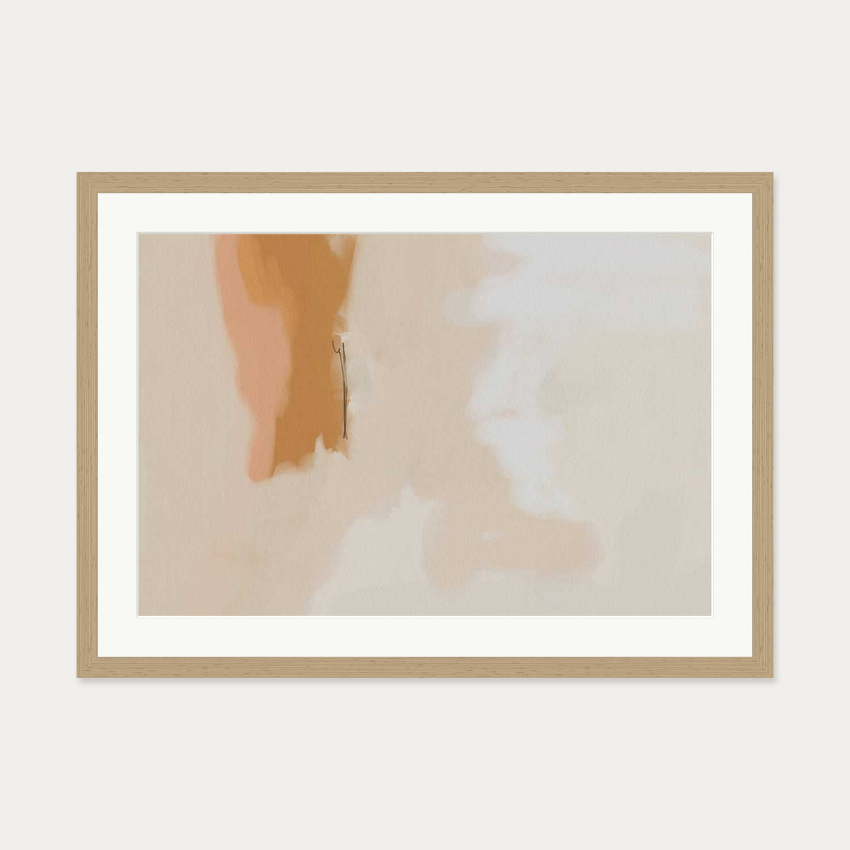 Peach Haze Art Print — 50 x 70 cm — Oak Frame