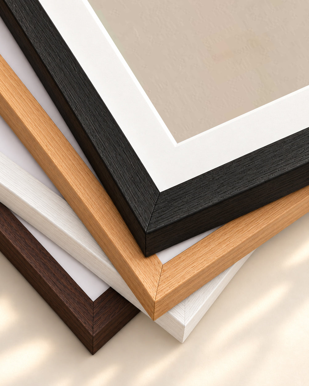 Peach Haze Art Print — framed print corner with 5 cm mount and bevel