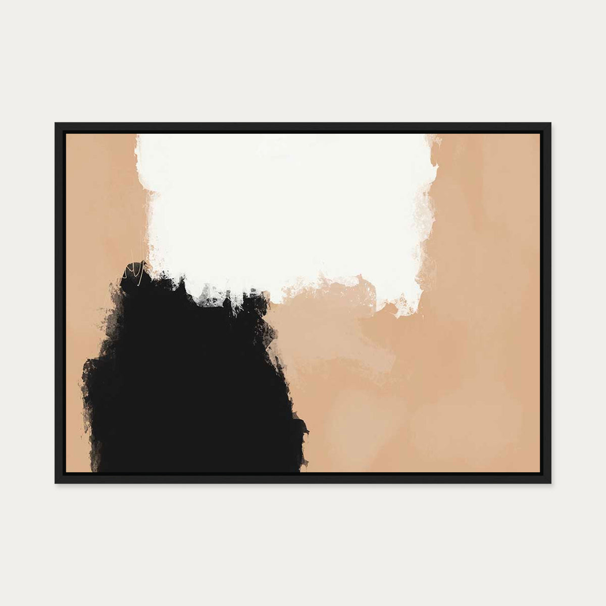 Peach Illusions II Canvas Art — 50 x 70 cm — Black Frame