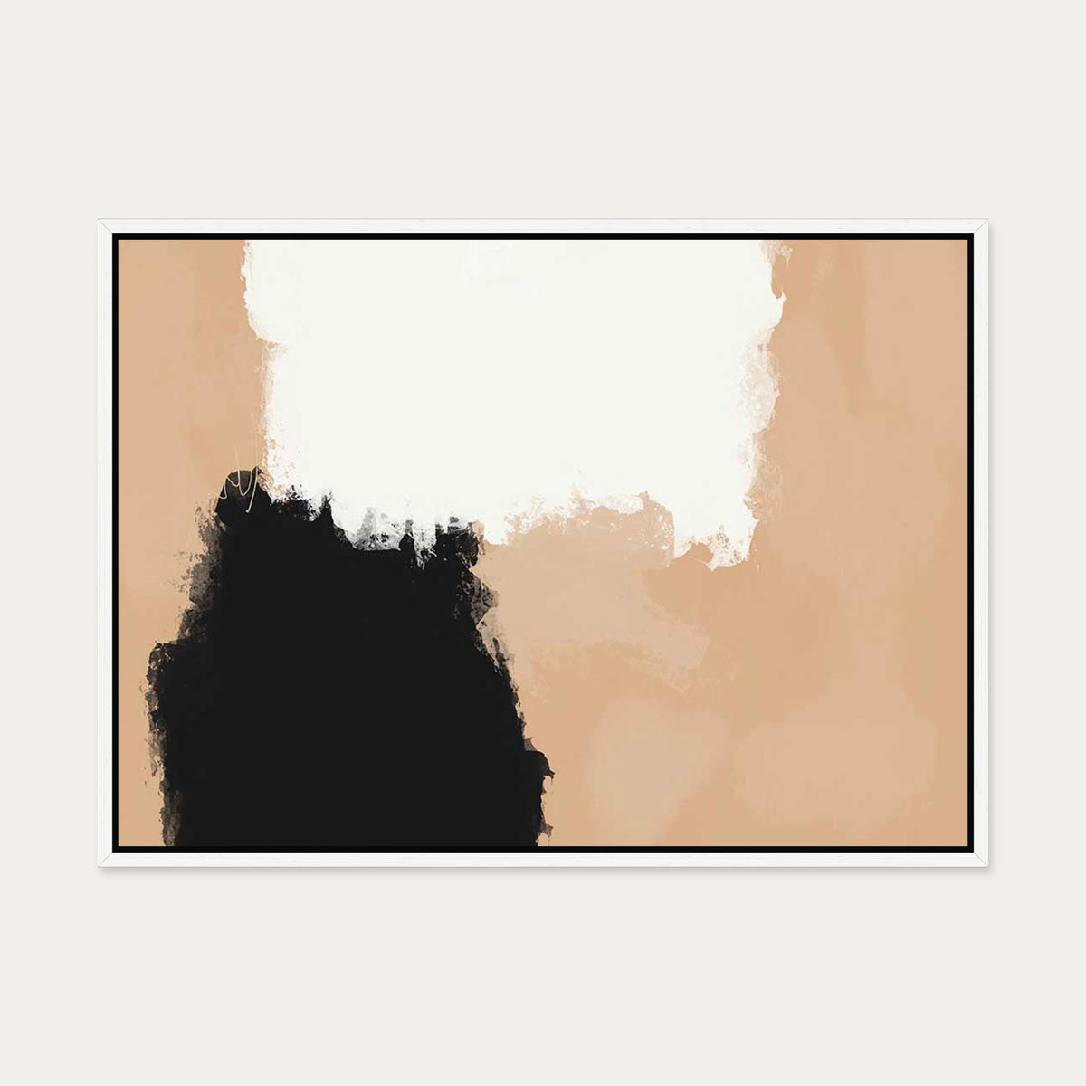 Peach Illusions II Canvas Art — 50 x 70 cm — White Frame