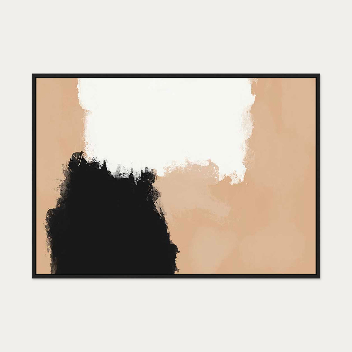 Peach Illusions II Canvas Art — 70 x 100 cm — Black Frame