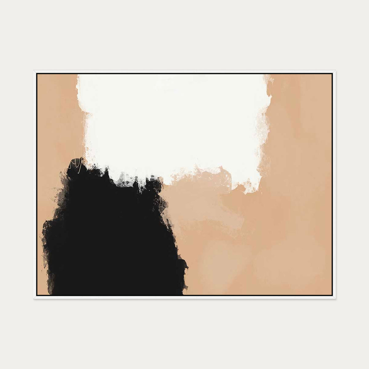 Peach Illusions II Canvas Art — 90 x 120 cm — White Frame