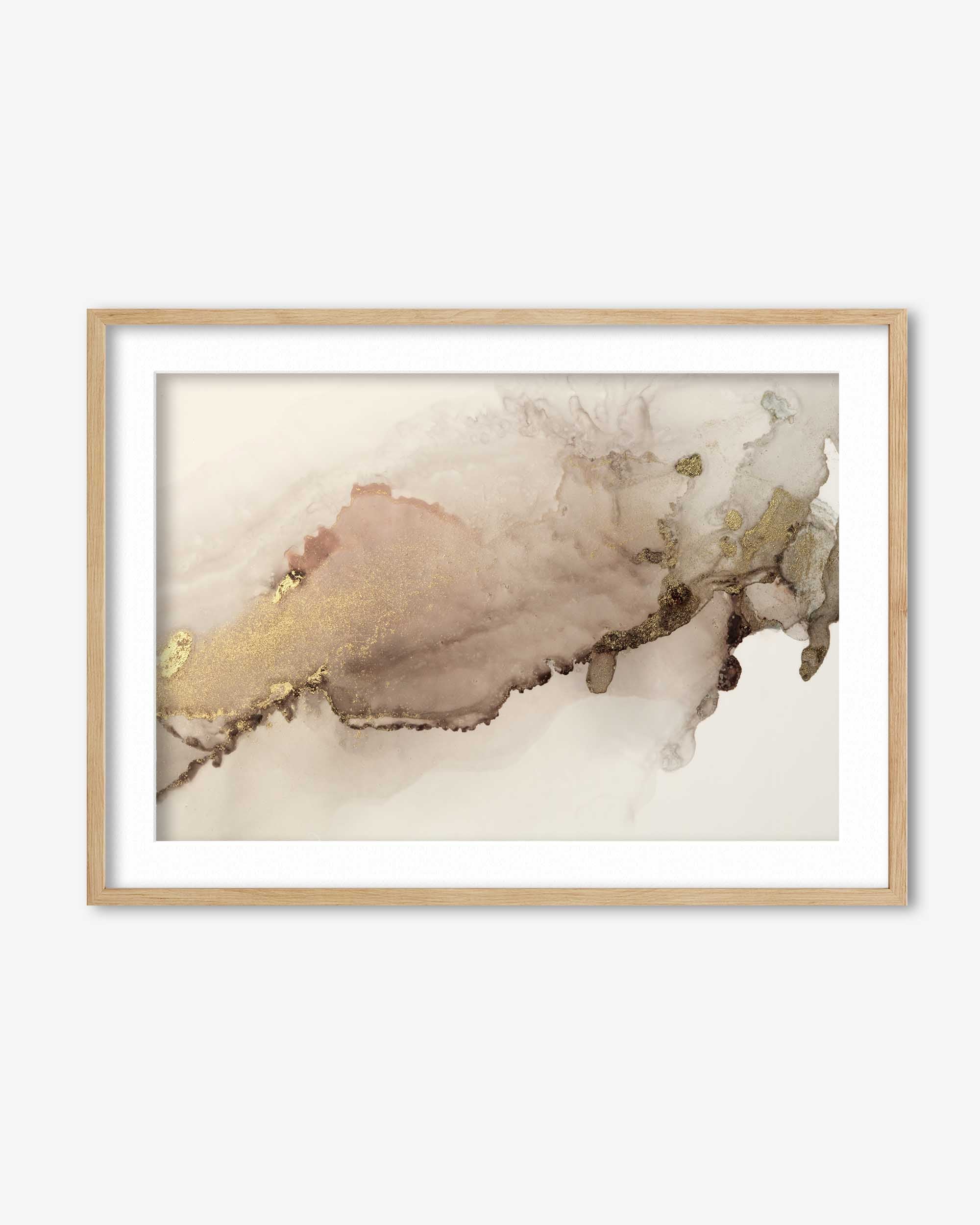 Peach Marble Art Print