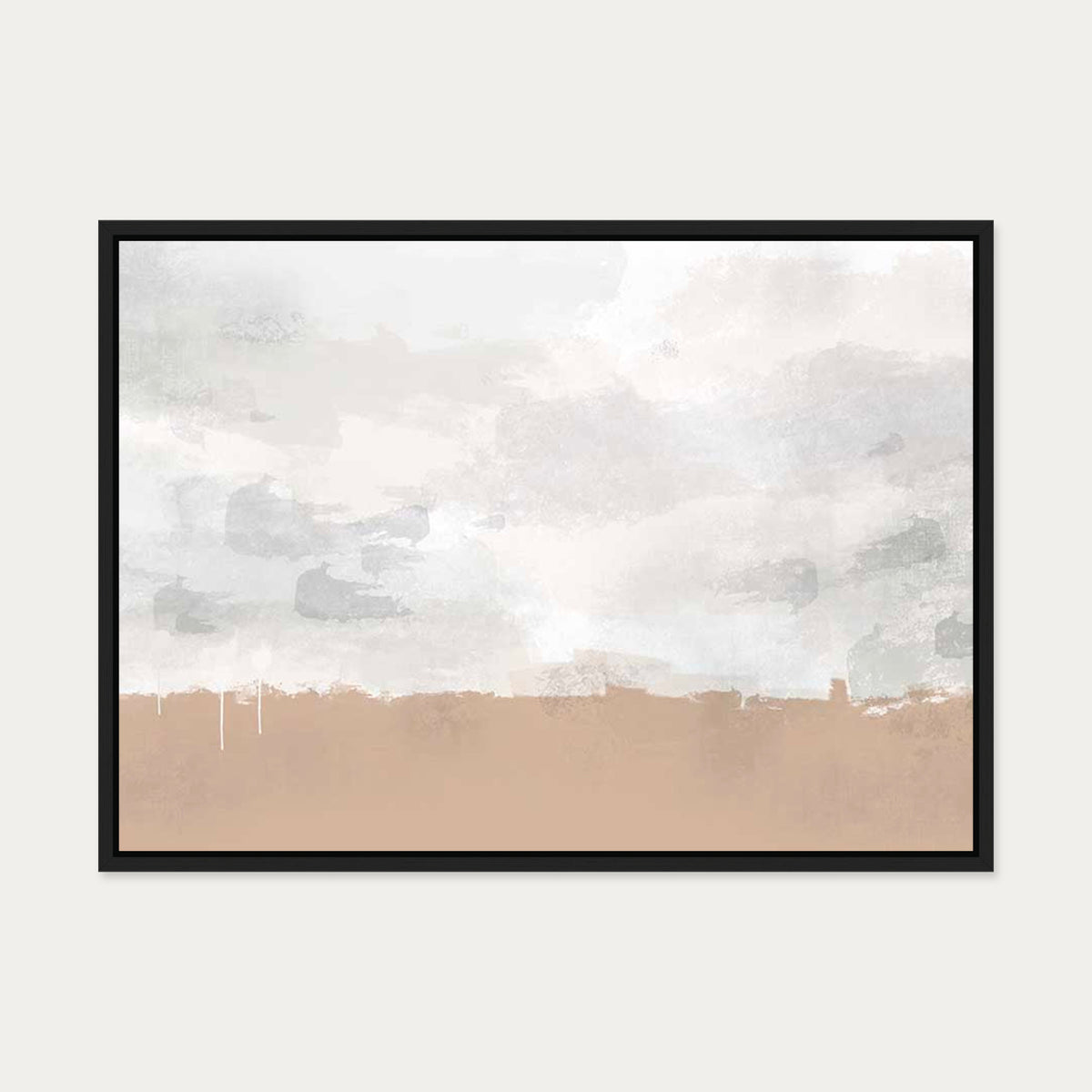 Peach Sands Canvas Art — 50 x 70 cm — Black Frame