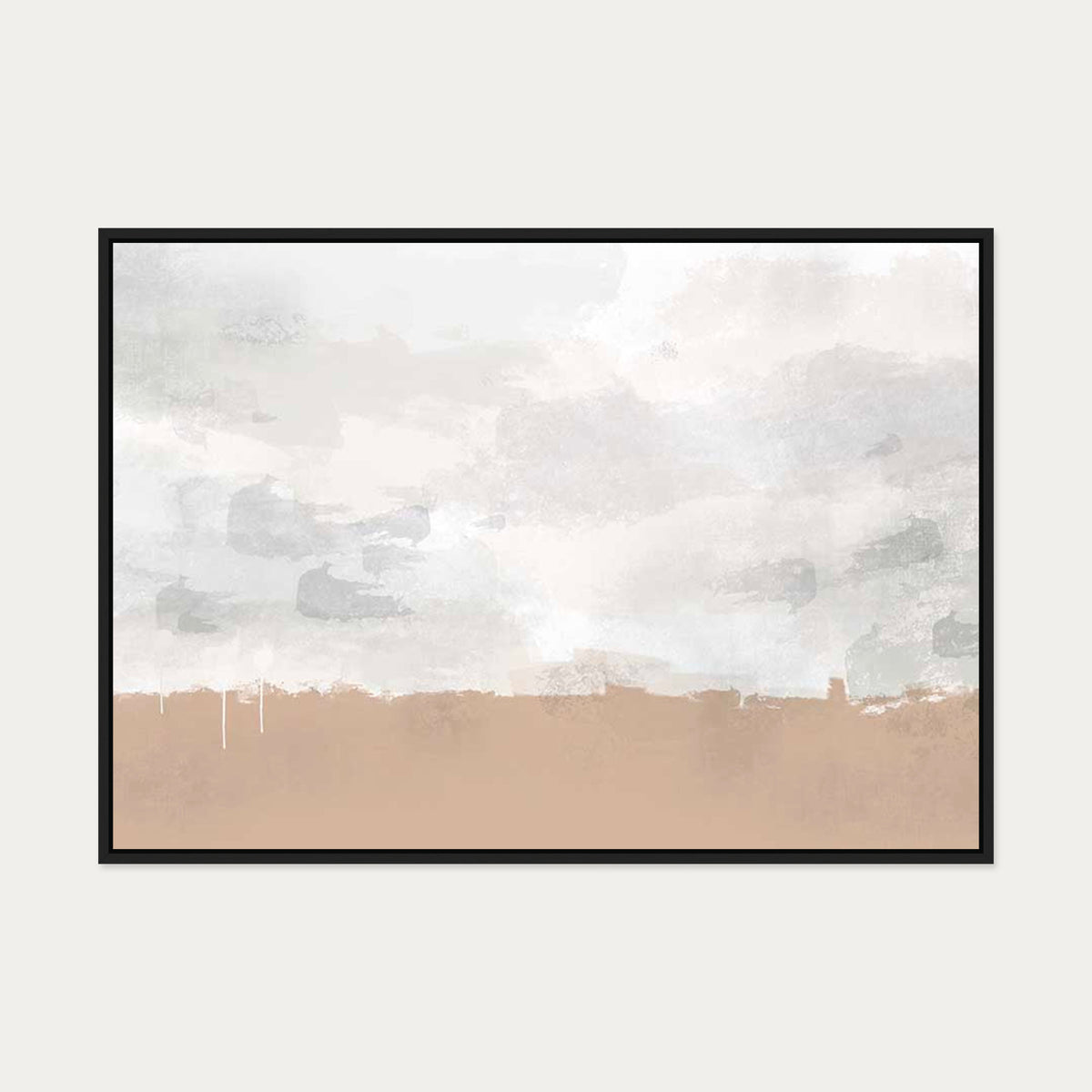 Peach Sands Canvas Art — 70 x 100 cm — Black Frame