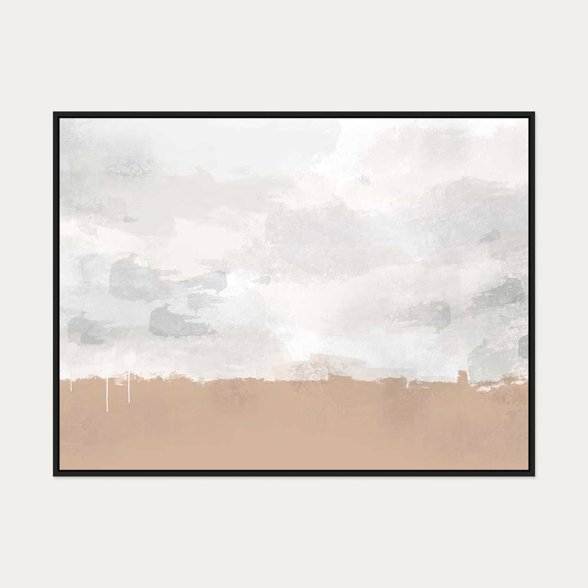 Peach Sands Canvas Art — 90 x 120 cm — Black Frame