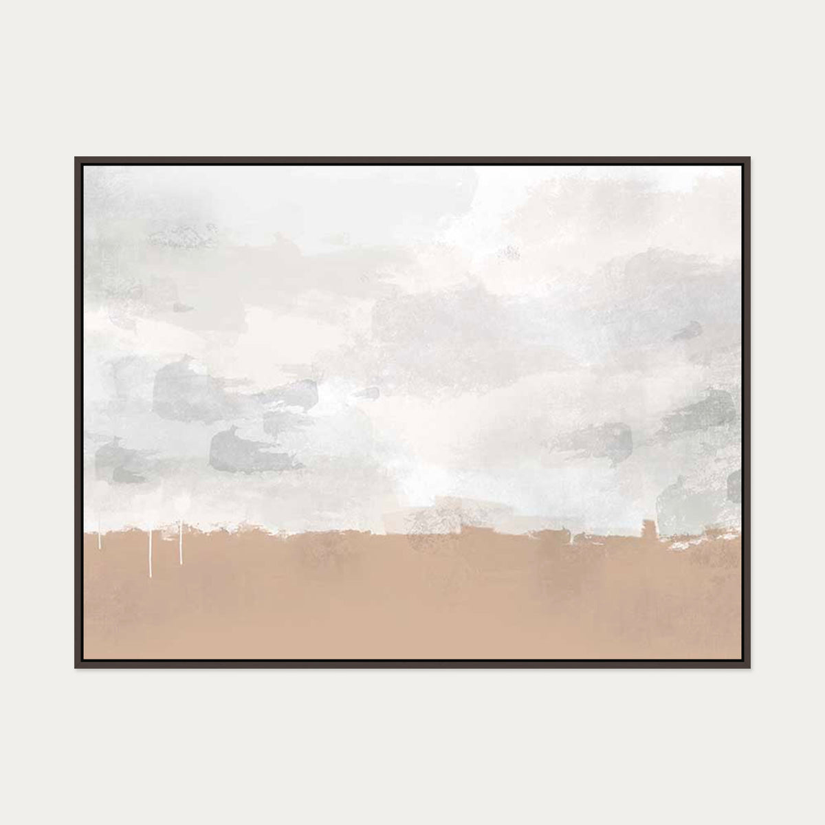 Peach Sands Canvas Art — 90 x 120 cm — Brown Frame