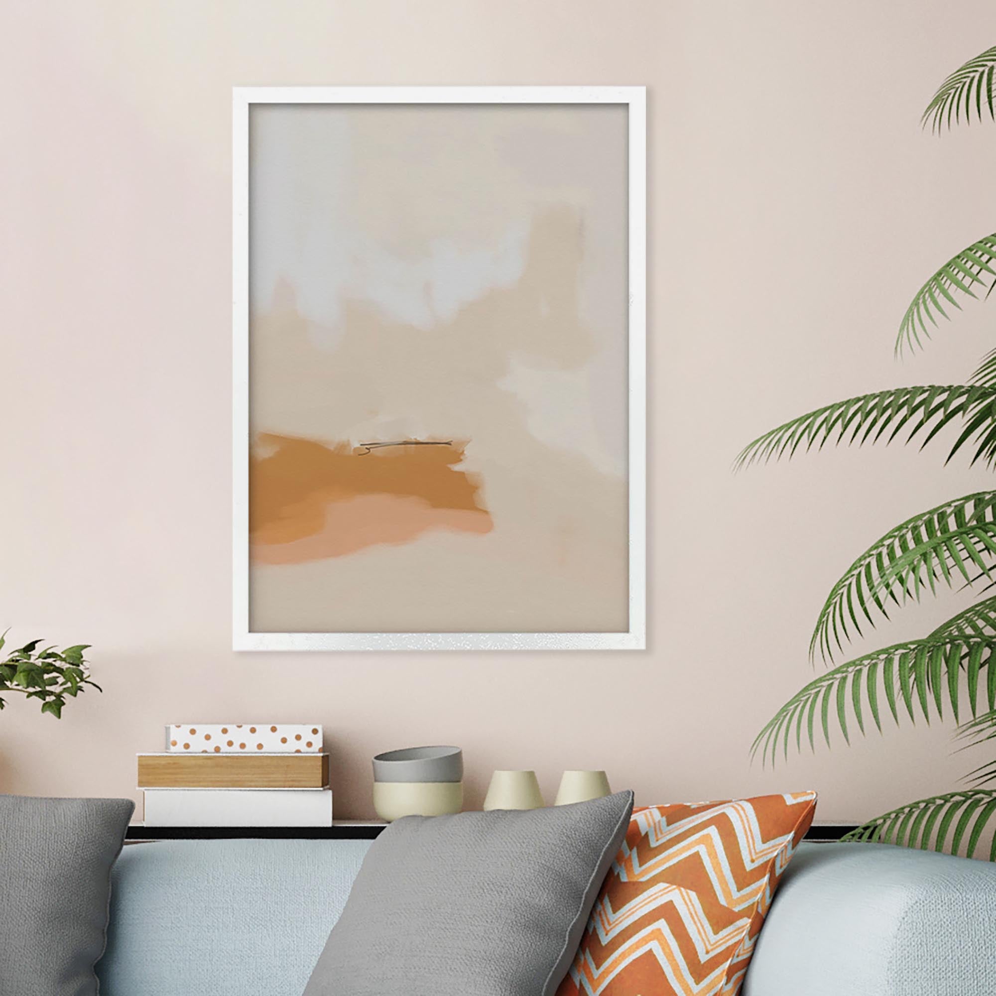 Peach Haze Framed Art