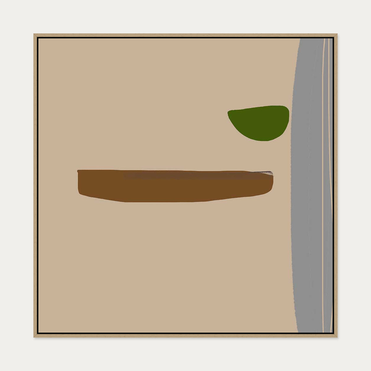 Perfect Form Canvas Art — 100 x 100 cm — Oak Frame