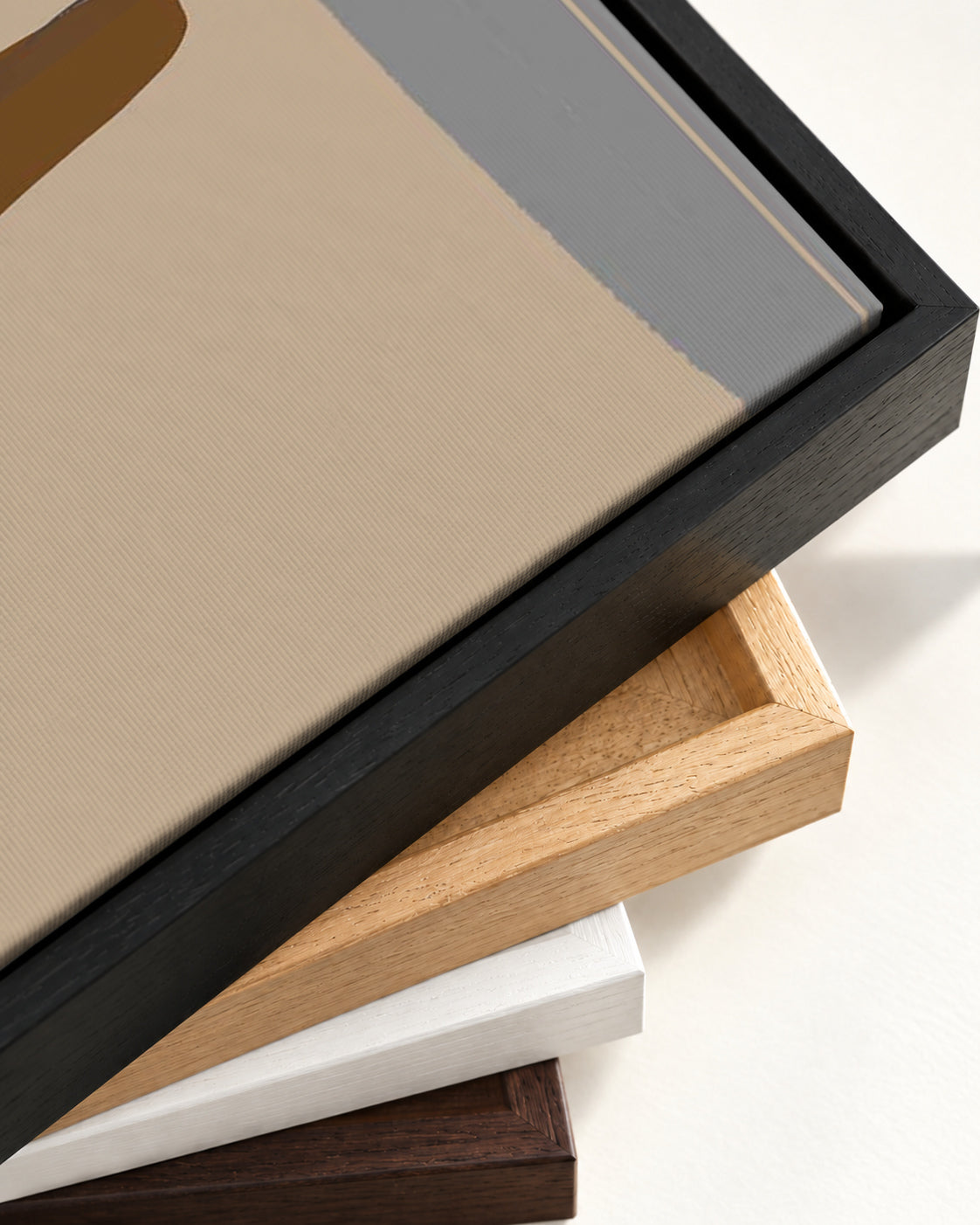 Perfect Form Canvas Art — framed canvas corner and wrapped canvas detail