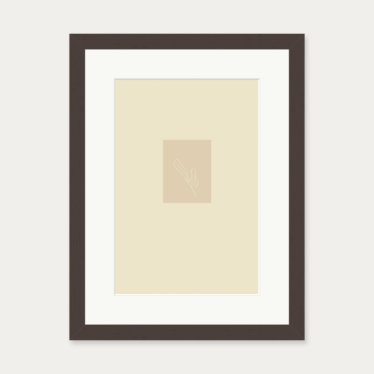 Picasso Drawings I Art Print — 30 x 40 cm — Brown Frame
