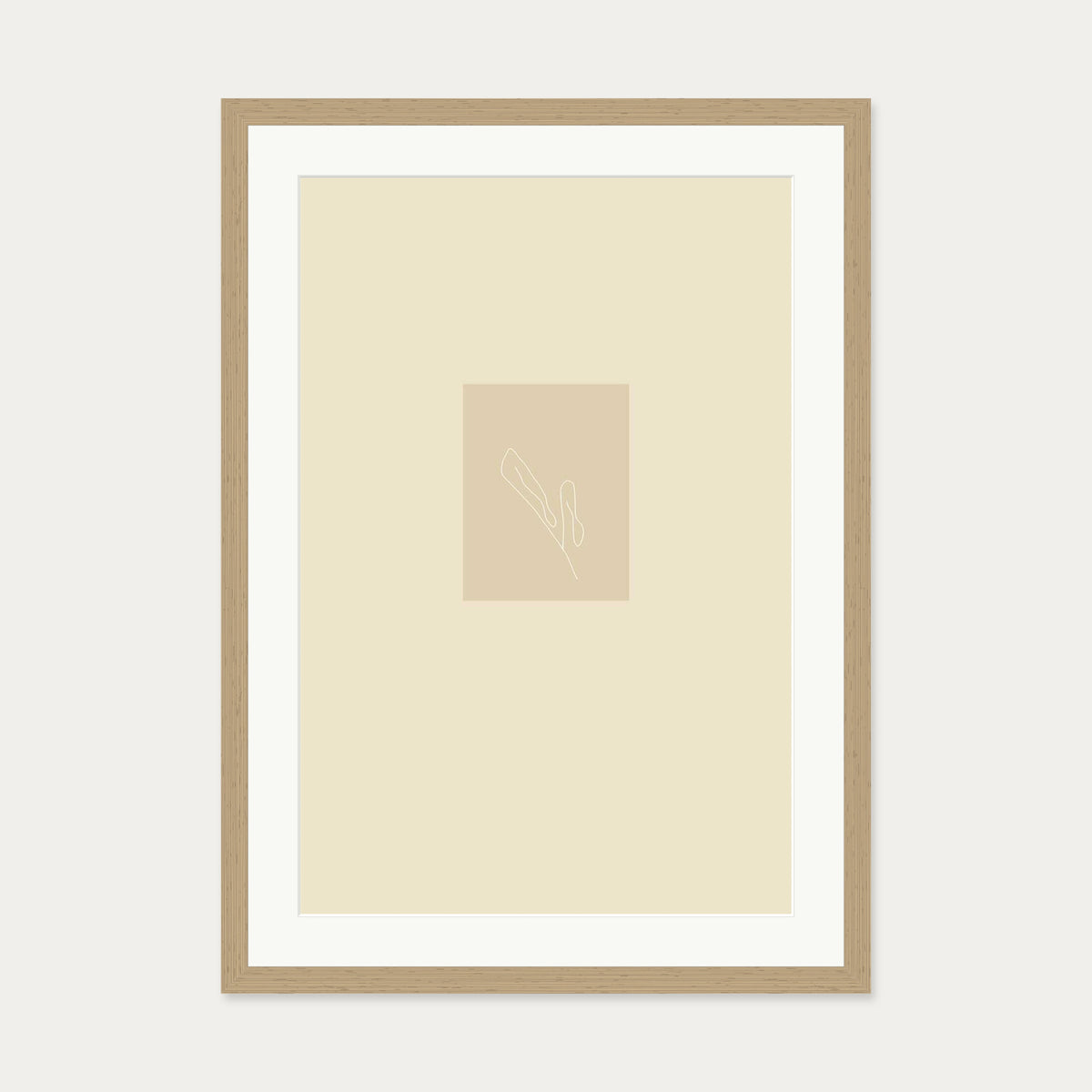 Picasso Drawings I Art Print — 50 x 70 cm — Oak Frame